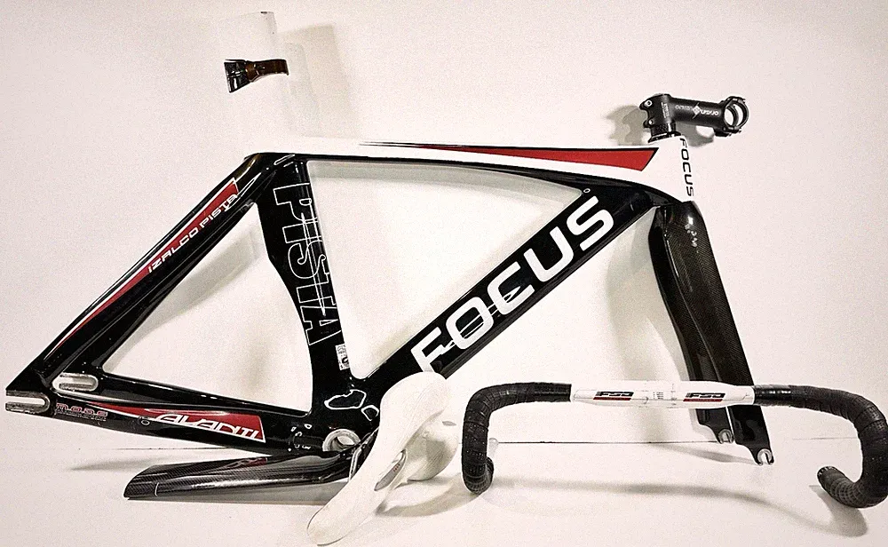 2009 Focus Izalco Pista Carbon Track Frameset FSA Handlebar Fixed Gear