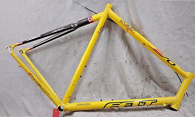 2012 Felt F70 Superlite Racing Road Bike Frame 63cm XX-Large Yellow Al/Carbon SL