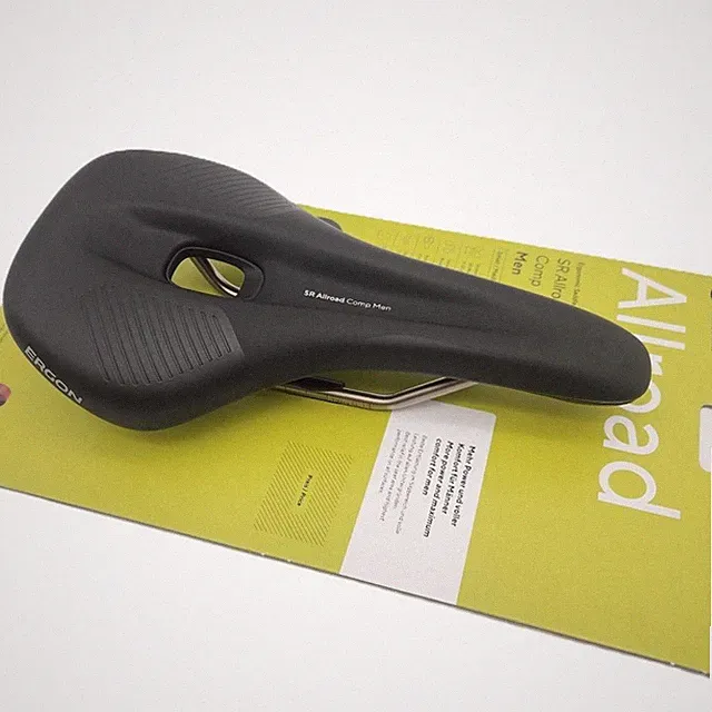 Ergon SR Allroad Comp Bicycle Saddle Small / Medium Men's Black TiNox SL Rails