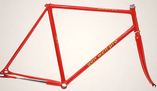 Gan Well Pro Track Fixed Gear Frameset NJS Ferrari Red 54cm w/ Headset New NOS