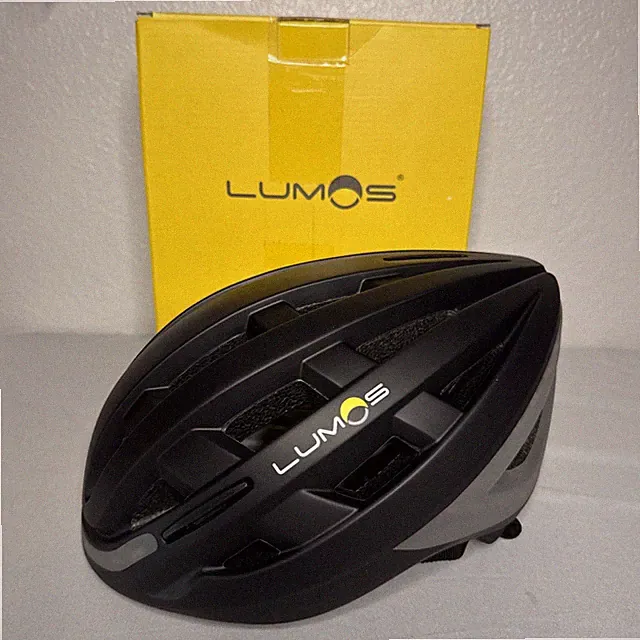 Lumos Kickstart Bike Helmet Charcoal Black Adult Medium Large 54-62cm READ