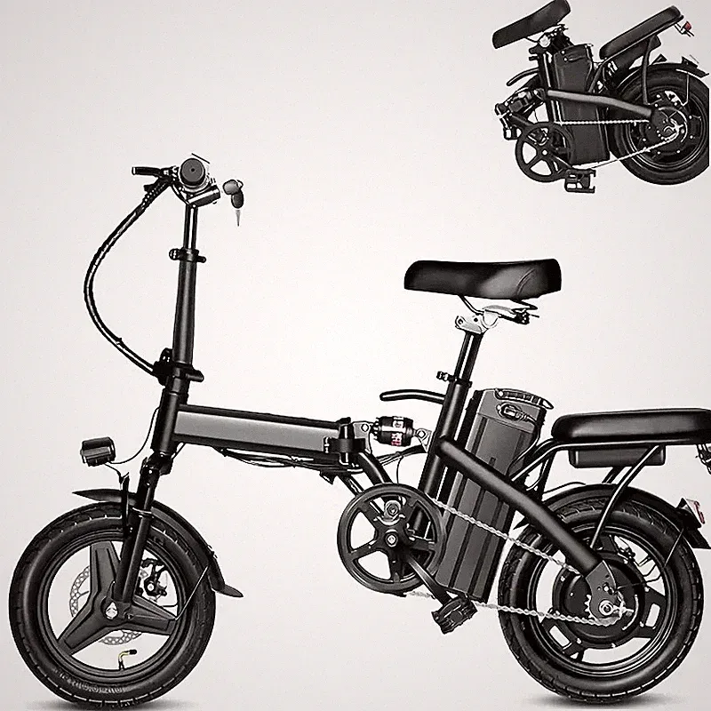 Mini Adult Foldable Electric Bicycle 500W 48V 10AH Folding Electric Bike