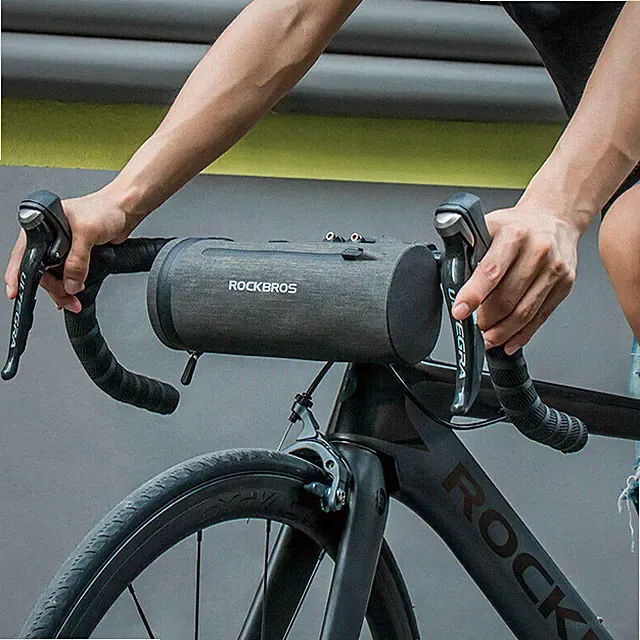 ROCKBROS Bike Handlebar Bag Front Frame Storage Bag Commuter Shoulder Bag 2L