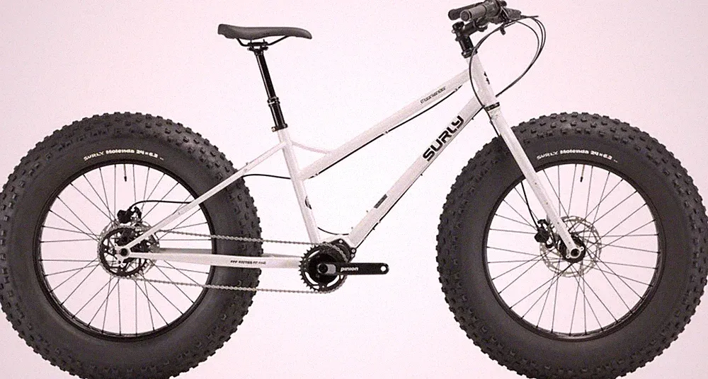 Surly Moonlander Fat Tire Bike - 24" Steel Lunar Dust Gray Medium