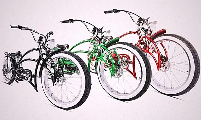 Tracer Beyond Pro 800W 26'' Classic Stretch Chopper Cruiser Lowrider Ebike